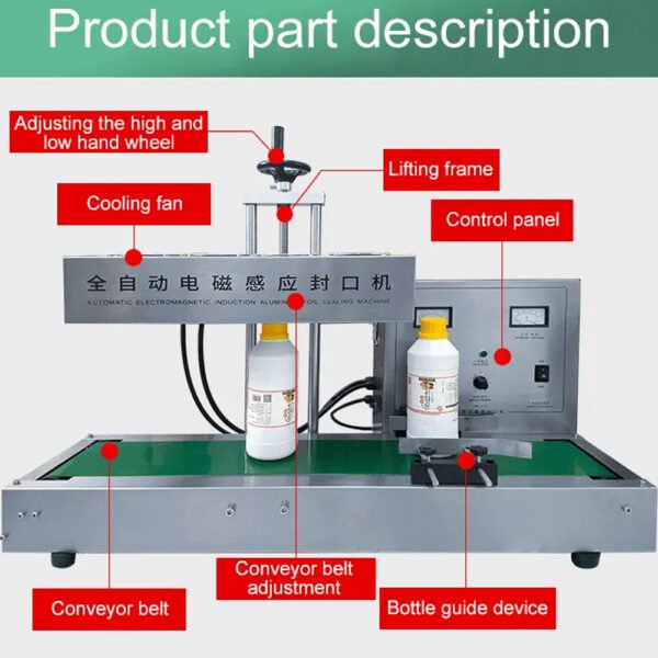 Air-Cooling Desktop Automatic Aluminum Foil Sealing Machine - Image 2