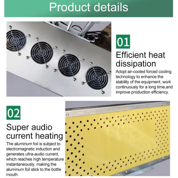 Air-Cooling Desktop Automatic Aluminum Foil Sealing Machine - Image 3